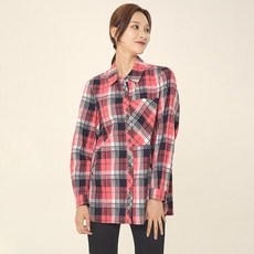Crocodile 鱷魚 女士人造絲格紋襯衫上衣 CLCFBL203