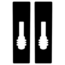 Milre 美樂 M1 門鎖補強板 黑色, 2個, 單一商品