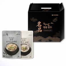 Hanwooday 頂級黃金滋補全隻韓牛牛骨湯 600g 4入 + 韓牛膝蓋牛蹄湯 1kg 4入 禮盒組, 1套