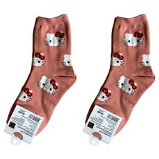 Sanrio 三麗鷗 滿版人物小頭中筒襪 2雙