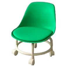 LEOBEAN 雷奧賓靜音坐式滾輪椅, 綠色, 1個