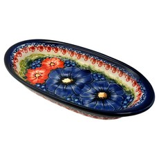 Cerraf 赤藍芳華系列 橢圓小碟 18.5 x 9.5cm, 1個, 彩色