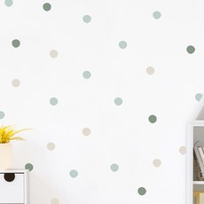 WA. WALL ART 防水PVC無痕設計壁貼 FX-E15, 莫蘭迪綠色 + 白色