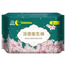 JOYFUL NAPKIN 悅棉 涼感衛生棉, 加長夜用型 36cm, 6片, 1包
