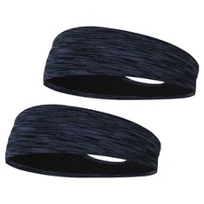Mori's House 健身跑步馬拉松髮帶, 2個, 黑色
