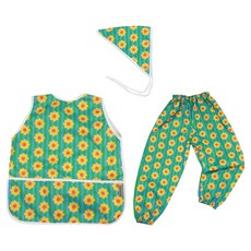 BEBE CHOUETTE 圍裙 + 頭巾 + 防水褲 套裝, 週日心情