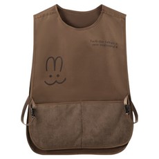 Our Works 高級防水防油背心式廚房多用途圍裙 擦手巾款 背心式 均碼, 1個, 咖啡棕色