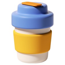 CHAKO LAB COFFEE 陶瓷隨行杯, 1個, 420ml, 藍色