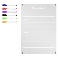 Yusol 磁吸備忘板 + 6支筆組, Weekly Planner 透明