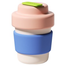 차코랩 COFFEE 세라믹 텀블러, 핑크, 1개, 420ml