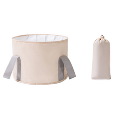 Kusso 旅行用便攜式保溫折疊足浴桶 小型, 1個, 米色