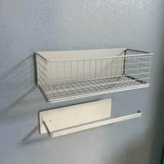 슈랜헤이 현관문 냉장고 다용도 자석선반 타올걸이 세트, 그레이, 1세트