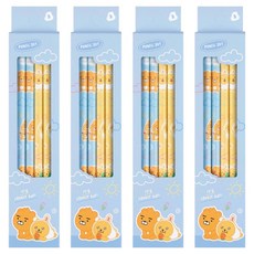 카카오프렌즈 리틀프렌즈 러블리 4본 연필 세트 B, 리틀라이언 + 리틀무지, 4세트