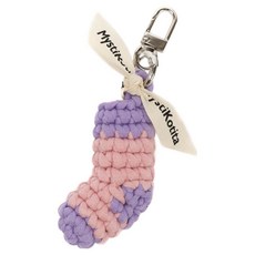 MystiKotita DIY迷你襪子鑰匙圈套組, 1套, 薰衣草 柔和粉