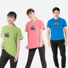 MI MI LEO 台灣製高透氣吸排T恤3件組 C30, 蘋果綠 + 粉桃 + 寶藍