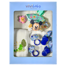 vivibaby 藍安撫掛飾禮盒組, 1套, 藍色掛飾