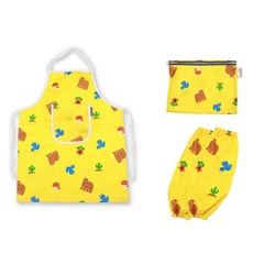 BEBE CHOUETTE 圖案圍裙 袖套 收納袋