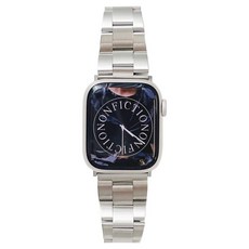 w9999 Apple Watch 8 7 6 5 4 3 SE 兼容 Easy-fit 金屬錶帶, 45mm, 銀色