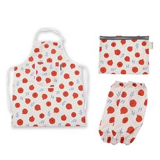 BEBE CHOUETTE 圖案圍裙 袖套 收納袋