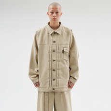 아조바이아조 Batwing Two-Tone Twill Jacket AJ242OT002