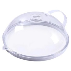 防濺導流瀝水微波爐蓋, 1個, 透明 + 白