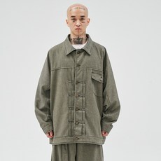 AJOBYAJO 蝙蝠袖雙色斜紋夾克 AJ242OT002