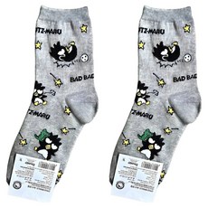 Sanrio 三麗鷗 女款滿版人物英文中筒襪 CEJY103 2雙