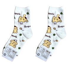 Sanrio 三麗鷗 女款滿版人物英文中筒襪 CEJY105 2雙