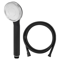 DAELIM BATH 蓮蓬頭+淋浴軟管 2m組, 1套, 霧面黑(蓮蓬頭), 黑色(淋浴軟管)