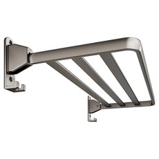 折疊式鋁合金壁掛層架衣架 槍灰色, 混色