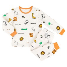 Maykids 兒童款野生動物世界保暖內衣上下套裝