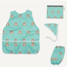 BEBE CHOUETTE 兒童用圍裙 + 頭巾 + 袖套 + 收納袋組合