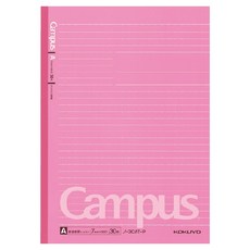 고쿠요 컬러 7mm 도트선 30매 캠퍼스 노트, 1개, 핑크