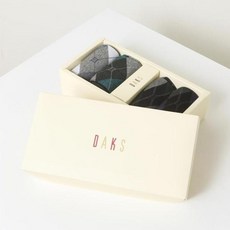 DAKS 男士菱格紋圖案4雙組 DBSS5E905BK