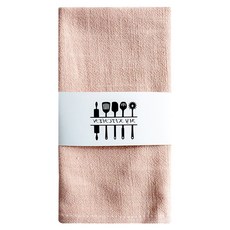 오템 린넨 코튼 키친크로스, 체리 핑크, 1개