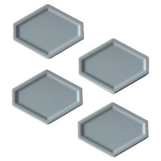 TablenTable 矽膠多邊形筷匙架, 冷灰色, 4個