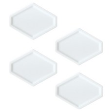 테이블앤테이블 실리콘 폴리곤 수저받침, 화이트, 4개