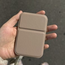 제이릿 접이식 휴대용 손거울 스탠드형 메이크업 거울, 브라운