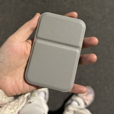 제이릿 접이식 휴대용 손거울 스탠드형 메이크업 거울, 그레이