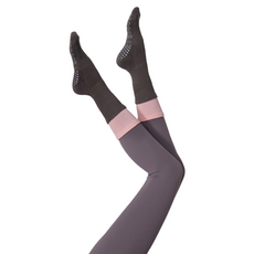 Greentail 雙色防滑運動瑜珈皮拉提斯長筒襪 3雙