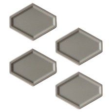 TablenTable 矽膠多邊形筷匙架, 深棕色, 4個