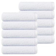 40支精梳棉柔軟毛巾 180g, 10個, 白色