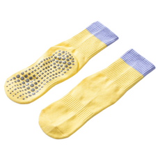 Greentail 雙色運動瑜珈皮拉提斯中筒襪 3雙, 黃色(3雙), 3個