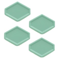 TablenTable 矽膠多邊形筷匙架, 薄荷綠, 4個