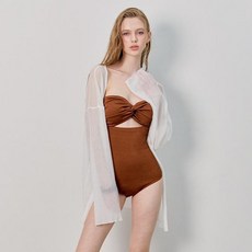 VikiniVender 女款褶皺雪紡寬鬆開襟罩衫