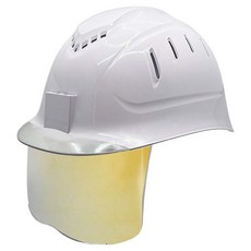 동명 투명창 골드미러보안경 경량통풍모, 화이트, 1개