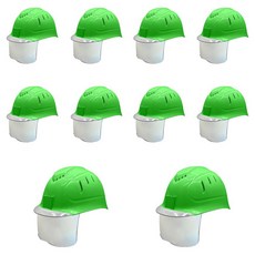 동명 투명창 실버미러보안경 경량통풍모, 그린, 10개