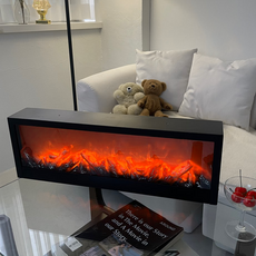 LENA ENERGY 療癒火焰 LED 氣氛燈 ASMR 壁爐型, 黑色