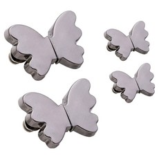 아더위크 빛샘 방지 커튼 고정 자석 버클 버터플라이 35 x 26 mm, 그레이, 4개