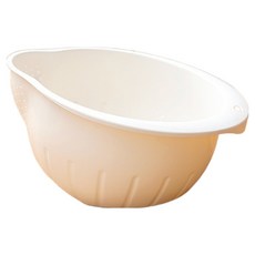 日式斜口可瀝水洗菜籃 1層, 1個, 白色